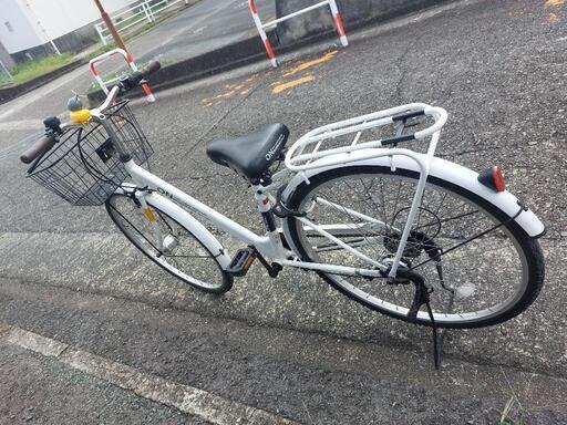 引取可　　美濃加茂　Albeit シティサイクル シルバー 前バスケット付き シティサイクル ホワイト 前バスケット付き 27inch (HHTD