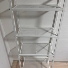 値下げ　ikea オープンラック LERBERレールベリ ホワイト の画像