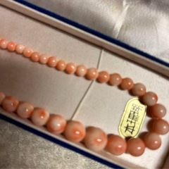 希少品　本珊瑚　ピンク系 ネックレス 約45cmの画像