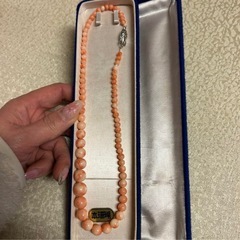 希少品　本珊瑚　ピンク系 ネックレス 約45cmの画像