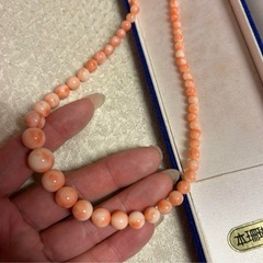 希少品　本珊瑚　ピンク系 ネックレス 約45cmの画像
