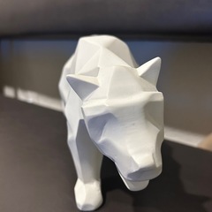 現代のファッションホッキョクグマの彫刻三次元樹脂像アールデコデスクトップ装飾-whiteの画像