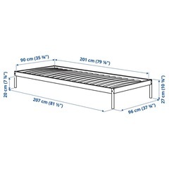 IKEA　ベッドフレーム　ベベルスタードの画像