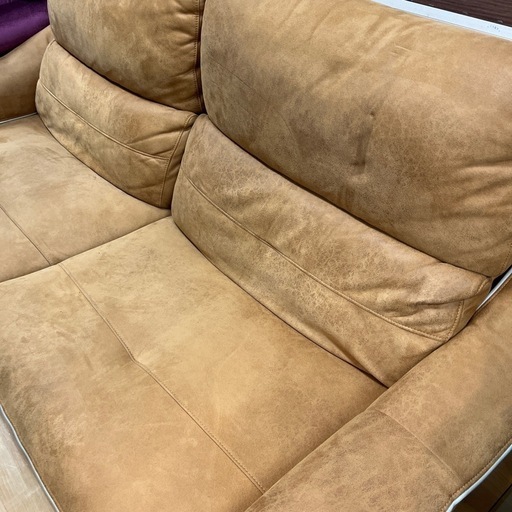 【リサイクル市場エコ伊川谷】2人掛けソファ ダークブラウン W108/H68/D57.5cm 【取りに来られる方限定】 リサイクル市場エコ伊川谷】2人掛けソファ 電動リクライニング 幅192