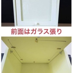ペット用 人間用 しっかりしたミニ仏壇 レモンイエロー 前面ガラス張り 幅35cm奥行31cm高さ49.6cm 重量9.5kg 展示品の画像