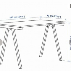 IKEA 白デスク無料でお譲りしますの画像
