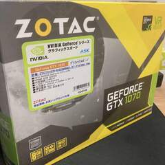 グラフィックボード ZOTAC GTX1070 中古 通電、映像出力確認済み グラボの画像