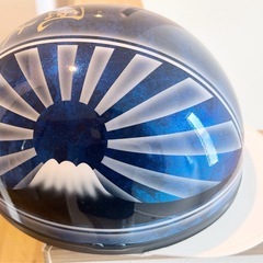 新品未使用　日章　コルク　旧車　ブルー　ヘルメット　オーダメイド　の画像