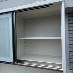 【成約済み】ニトリ 食器棚 キッチンボード ホワイト アルミナ2 120KBの画像