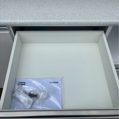 【成約済み】ニトリ 食器棚 キッチンボード ホワイト アルミナ2 120KBの画像