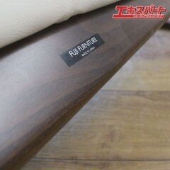 フジファニチャー　富士ファニチャー  木枠 2人掛け ソフトレザー ソファ  エキスパート藤沢辻堂店の画像