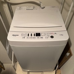 ハイセンス　洗濯機　5.5kgの画像