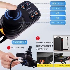 折りたたみ電動車椅子の画像