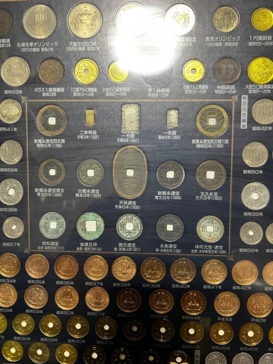s176 真正品保証「日本貨幣の歴史」二朱判金 一分銀 他 古銭