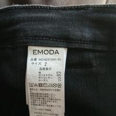 EMODA エモダ ハイウエスト スキニーデニム サイズ2 バンツ 黒の画像