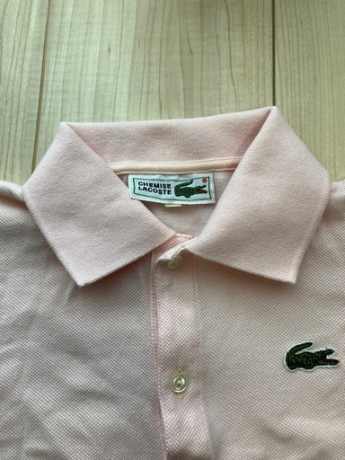「LACOSTE」 半袖ポロシャツ 40 ストーン レディース Lacoste ピンク ポロシャツ 半袖 (なつ＠岩倉) 石仏のポロシャツ