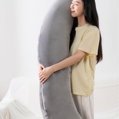【新品未開封】抱き枕 グレー　ベロア　5290円の画像