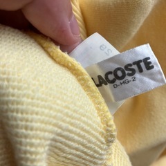 LACOSTE イエロー トレーナーの画像