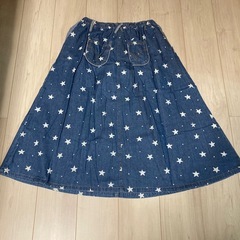 rough 星柄デニムロングスカートの画像