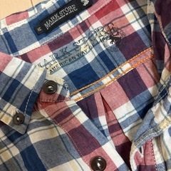 MARK STORE 半袖チェックシャツ　Mの画像