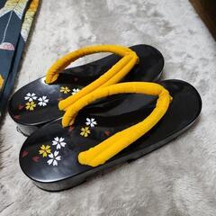 浴衣&帯&下駄のセットの画像
