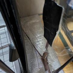 中古 園芸用 ビニール簡易温室　自作遮光保温パネルシート付の画像