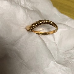 K18 18金　貴金属　指輪　リング　平打ちの画像