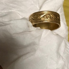 K18 18金　貴金属　指輪　リング　平打ちの画像