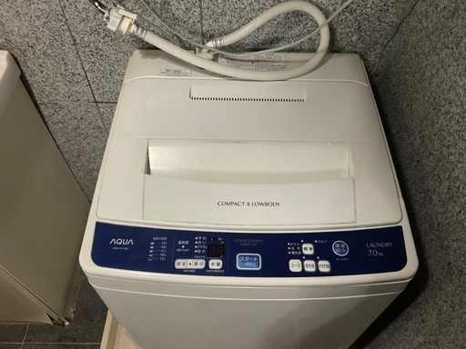 アクア株式会社7.0kg 風乾燥機能付保証期間1ヵ月 ((株