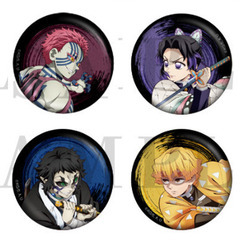 劇場版 鬼滅の刃 ランダムグリッター缶バッジ ４個セットの画像