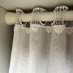 キッチン用レースカーテン＆突っ張り棒セットの画像