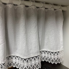 キッチン用レースカーテン＆突っ張り棒セットの画像