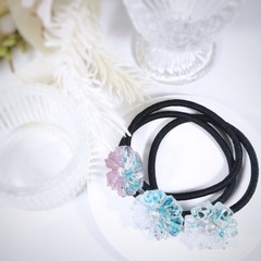 ▪️ハンドメイド▪️さっと結ぶだけで華やかになるヘアゴム▪️一点もの▪️の画像