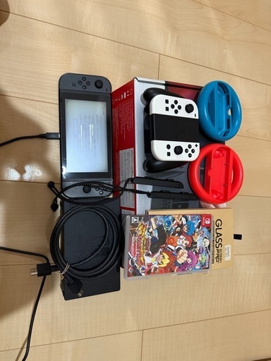 【美品】ニンテンドー Switch グレー 本体 セット ＋おまけガラスフィルム 箱なし】Nintendo Switch ニンテンドースイッチ本体セット⑥