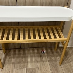 IKEA SATSUMAS サッツマス プラントスタンド, 竹/ホワイト, 70 cmの画像