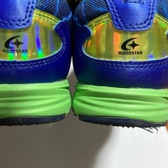 子供靴／SUPERSTAR キッズスポーツシューズ 青緑　24.5cmの画像