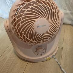 今日18時まで！ IRIS OHYAMA 風量3段階 コンパクト扇風機 ピンクの画像