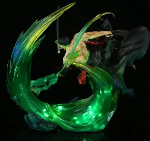ワンピース ゾロ 三刀流 フィギュア LED風エフェクト付き｜立体感抜群 ワンピース」大剣豪ゾロ・三刀流奥義の瞬間を立体化！ 鍛え