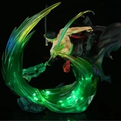 ワンピース ゾロ 三刀流 フィギュア LED風エフェクト付き｜立体感抜群の画像