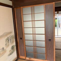 昭和のガラス引き戸の画像