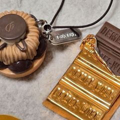 リプトン ミスタードーナツ キーホルダー モンブラン 板チョコ ミニチュア 雑貨の画像