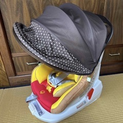 『美品』くまのプーさん チャイルドシート ターンシートの画像