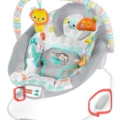 【美品】Bright Starts クレードルバウンサー Whimsical WILD 白の画像
