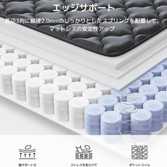 新品・未使用　セミダブル マットレス ポケットコイルの画像