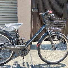 シート新品！子供用 24インチ6段変速付自転車の画像