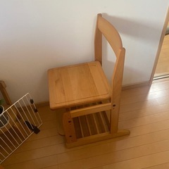 国産　堀田木工所製　学習机と椅子　　の画像