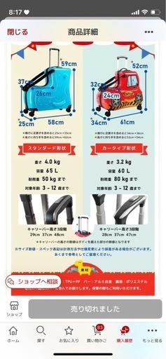ベビーキャリー　スーツケース