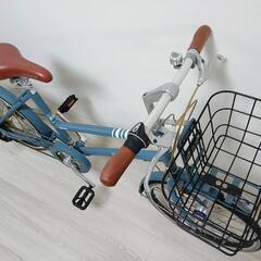 【中古】BRIDGESTONE ブリヂストン MARK ROSA M7 マークローザM7 グレイッシュミント 20インチ 7段変速  カゴ付きの画像