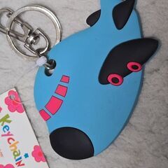 Keychain FUNKY LAND ラバーキーホルダー 飛行機 レトロの画像