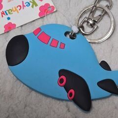 Keychain FUNKY LAND ラバーキーホルダー 飛行機 レトロの画像